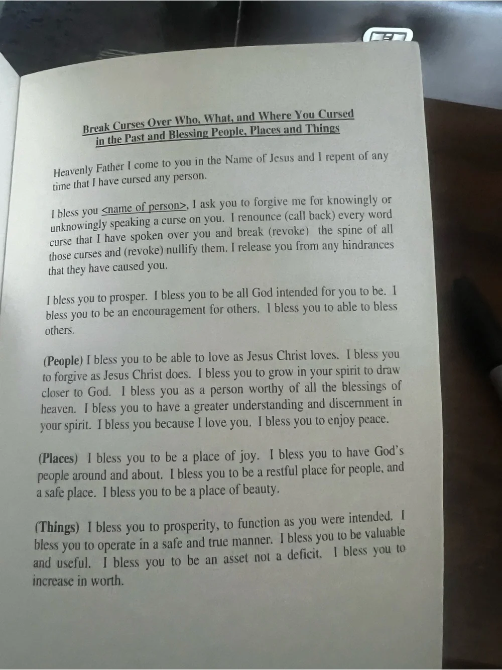 Prayers published by Christian Word Ministries # 514
